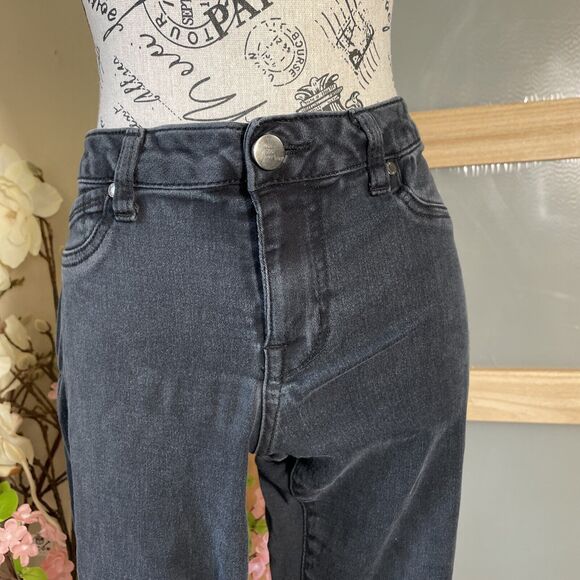 1822 Denim Jeans Women's 10 Black Dark Wash Mid Rise Skinny Jeans - Picture 2 of 10